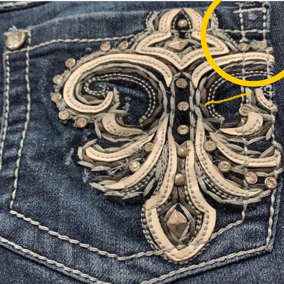 Roadrunner Apparel Embellished Jeans Size 6 - Picture 5 of 6